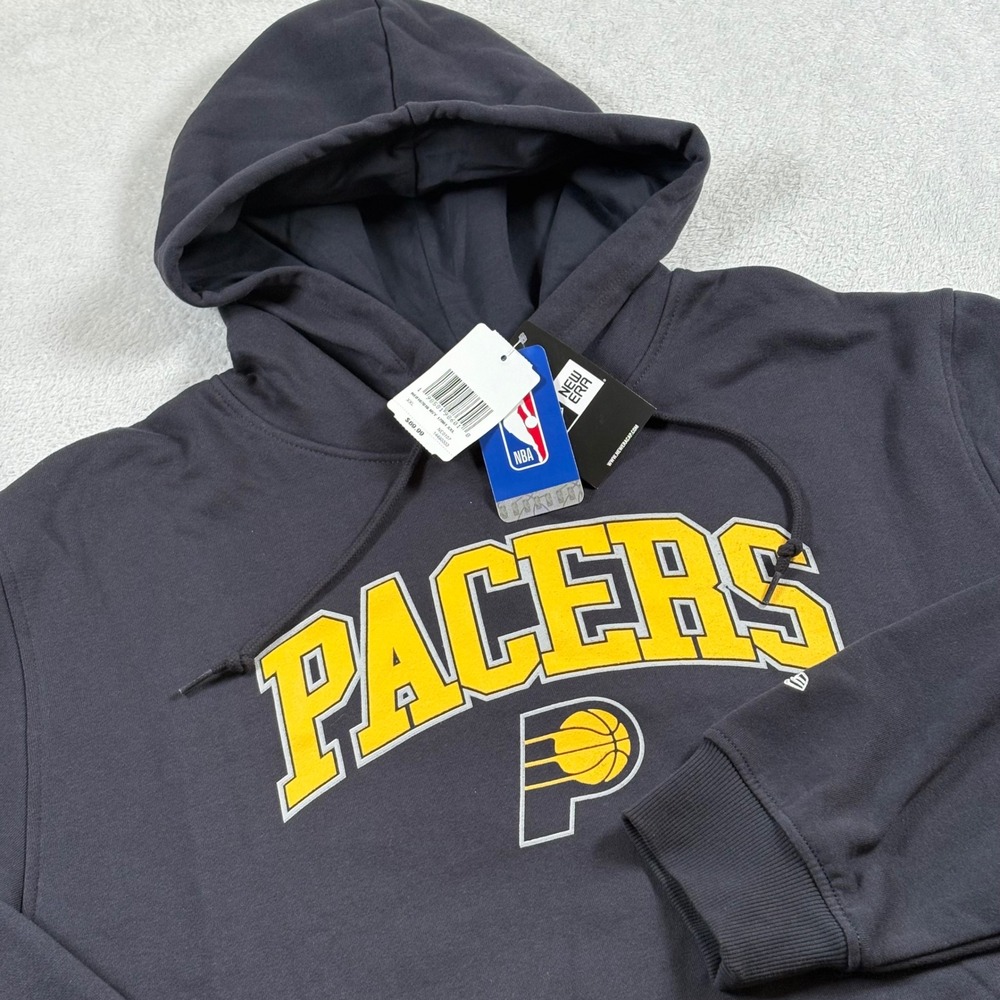 New Era Indiana Pacers NBA Hoodie Mens 2XL Navy Blue Fleece Sweatshirt NE0107016